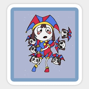 pomni digital circus art Sticker